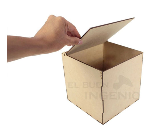 Caja De Madera Para Regalo Con Tapa Cajita De Madera Desarmada