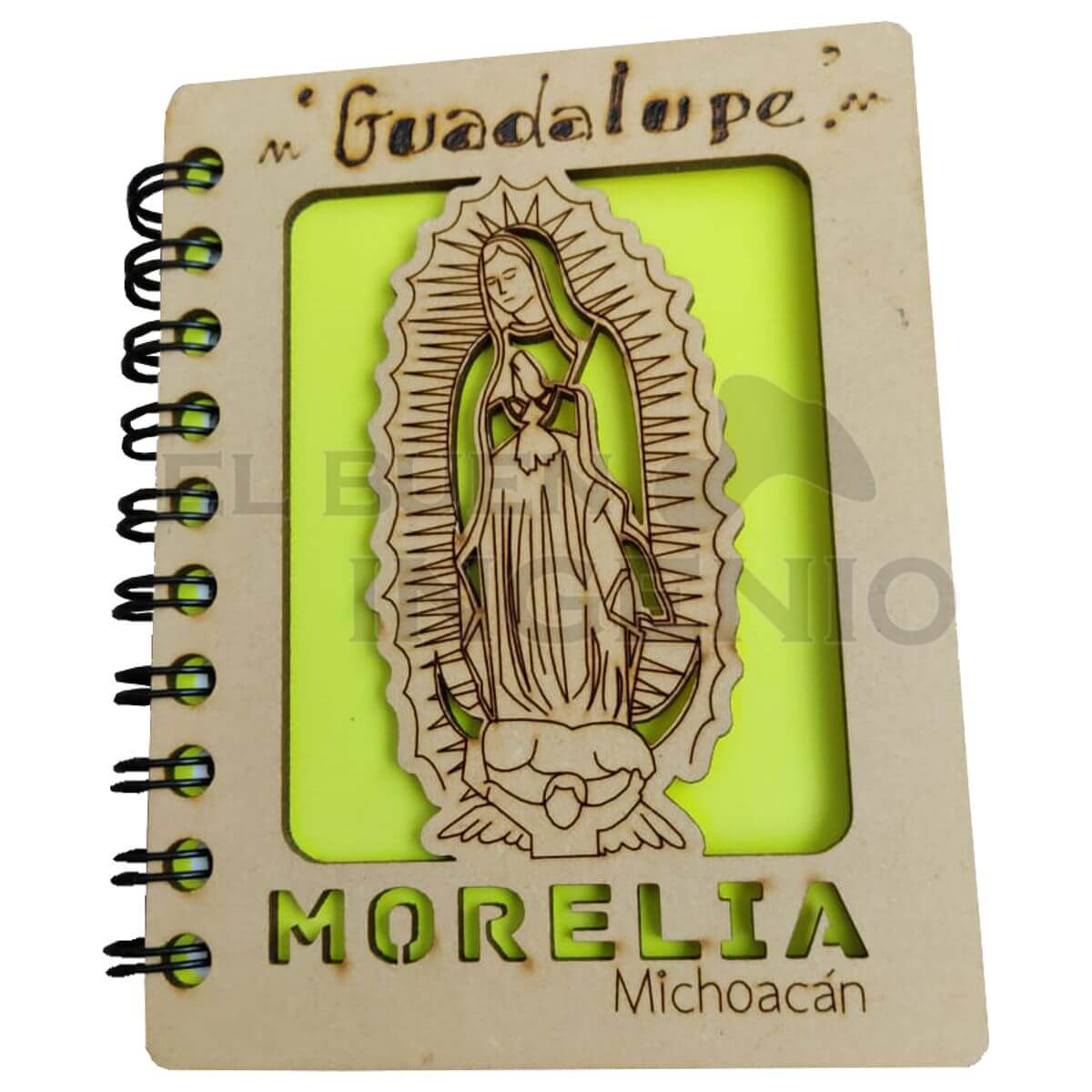 Recuerdo Virgen Guadalupe Portada Pasta Cuaderno Virgencita con Grabado