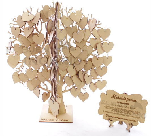 Arbol de firmas 200 corazones