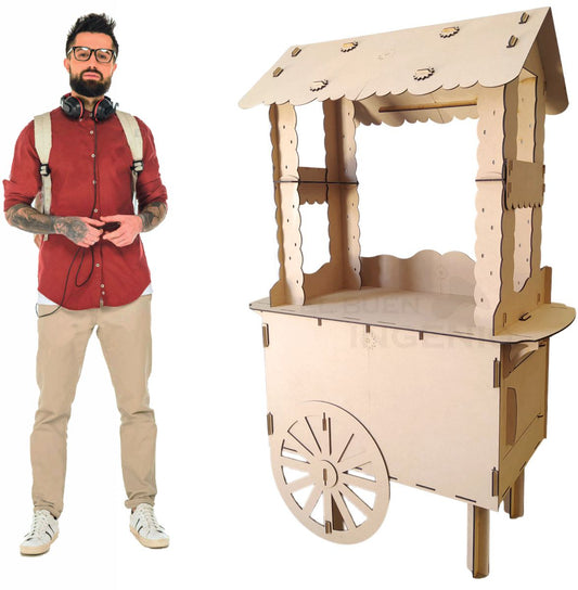 Carrito Tamaño Real Para Mesa De Dulces Carreta 2 Carro