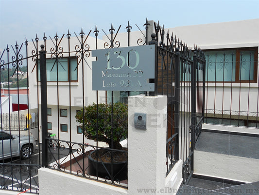 Numero Residencial Exterior Minimalista Semi Completo