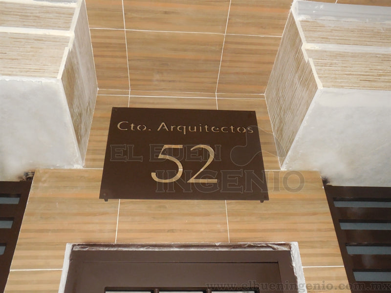Numero Residencial Exterior Calle y Numero