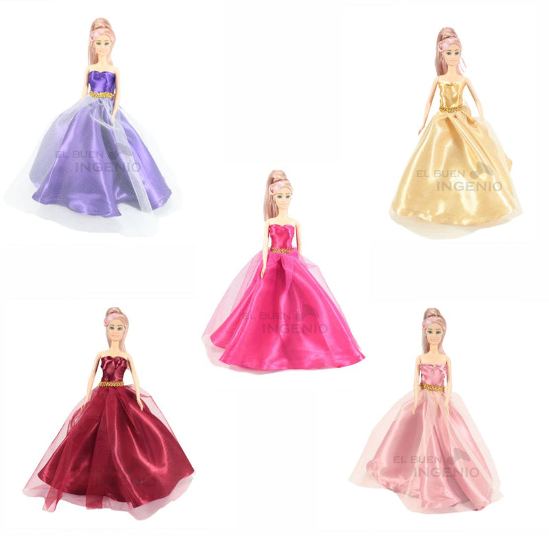 Vestidos De Muñecas Elegantes Princesas Ropa Para Barbie Vestiditos