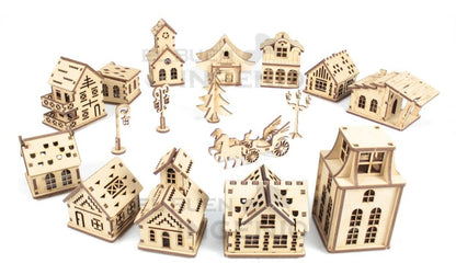 Hermosa Mini Villa Navideña Para Decorar En Navidad Villas