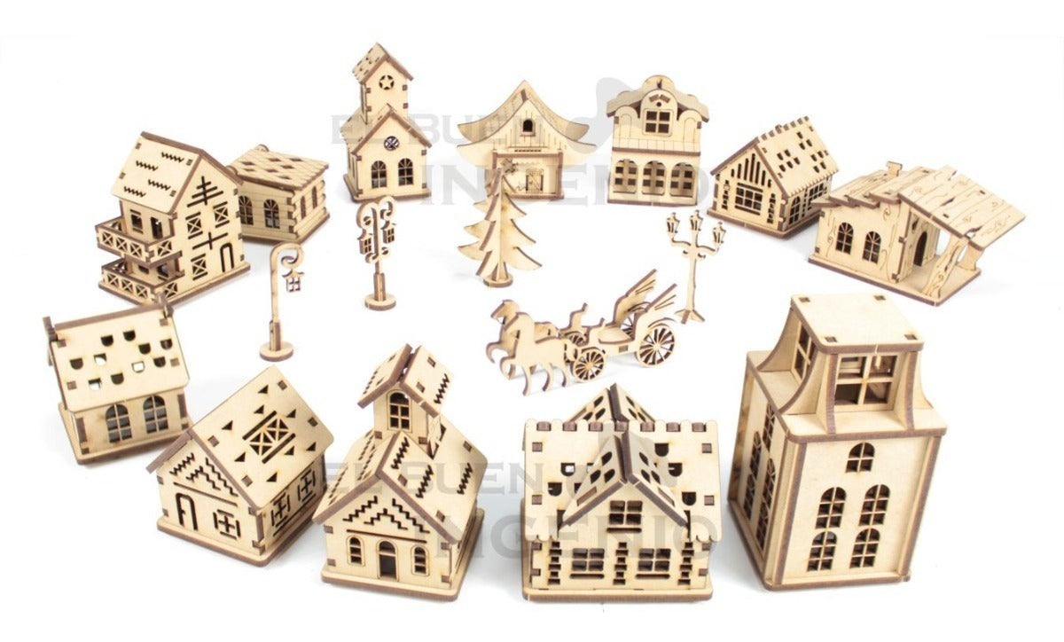 Hermosa Mini Villa Navideña Para Decorar En Navidad Villas – ElBuenIngenio
