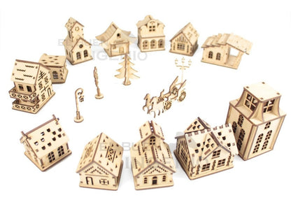 Hermosa Mini Villa Navideña Para Decorar En Navidad Villas