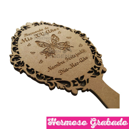 Recuerdo bautizo XV boda Espejo con Grabado
