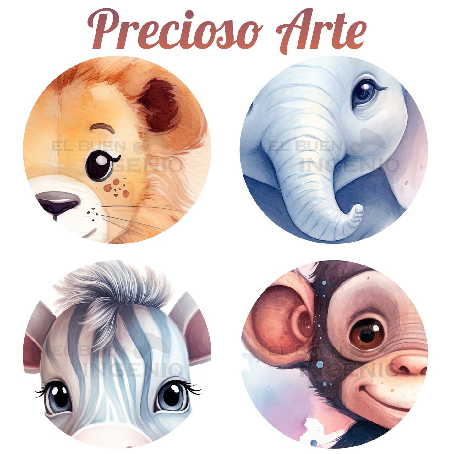 Lona impresa decoración fiesta mesa de dulces tema Tiernos Animales de la Jungla