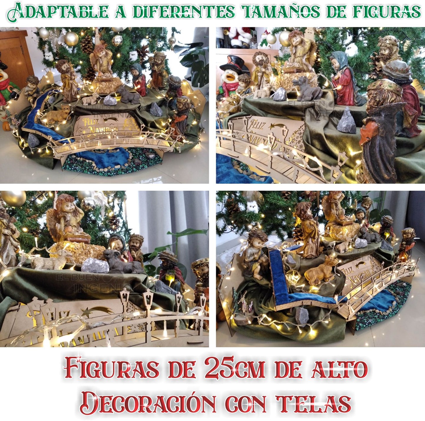 Base Nacimiento Tradicional Mexicano Navideño