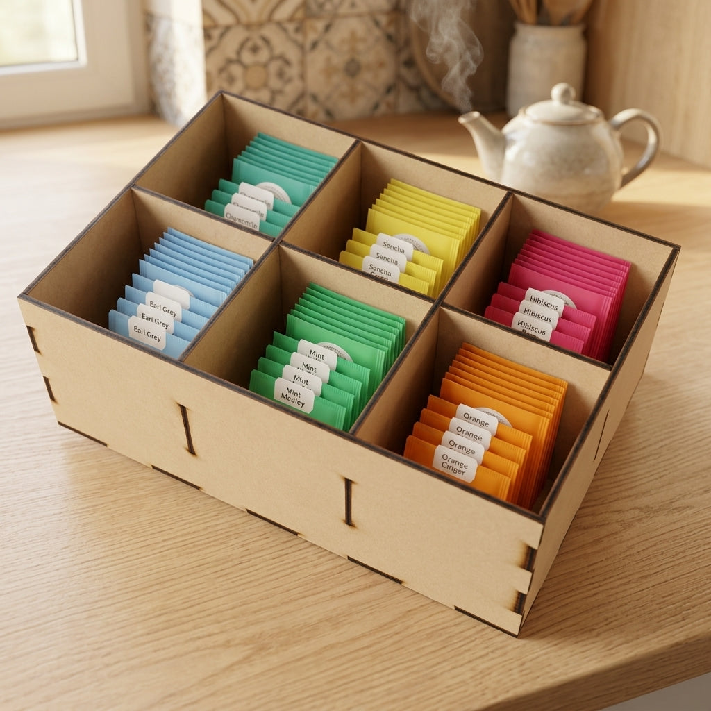Caja de madera con divisiones interiores cajita regalo cualquier medidas personalizadas sobre medida