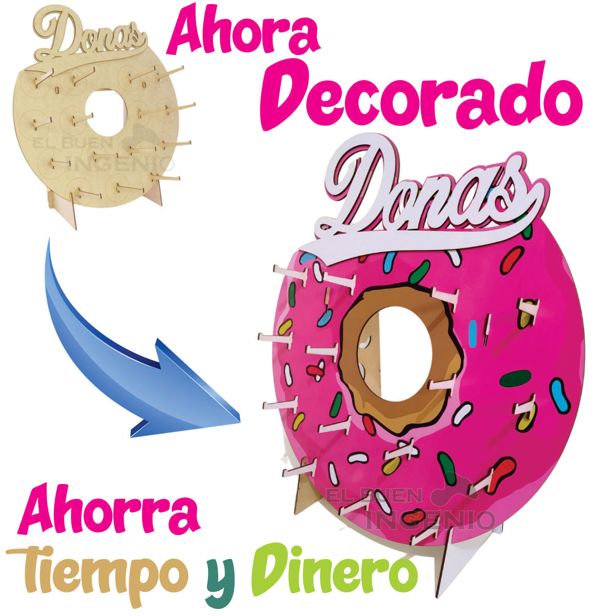 Base Para Donas Donero Exhibidor De Donas 15 para Mesa De Dulces