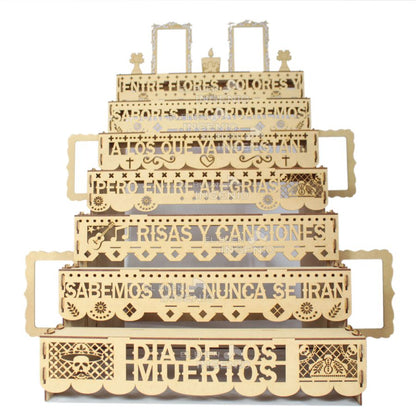 Paquetes Revendedor Mayorista Ofrendas Día De Muertos Madera OFRENDA DE TRES ESCALONES + OFRENDA SIETE ESCALONES