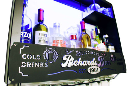 Bar Cava Cantina Moderna Leds Vinos Regalo Original Hombre Novio Personalizable Nombre-Año