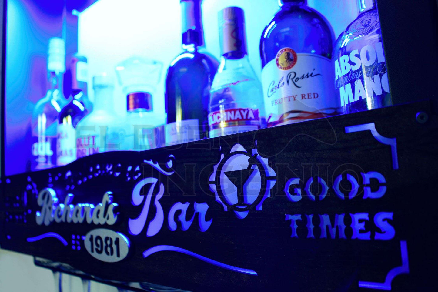 Bar Cava Cantina Moderna Leds Vinos Regalo Original Hombre Novio Personalizable Nombre-Año