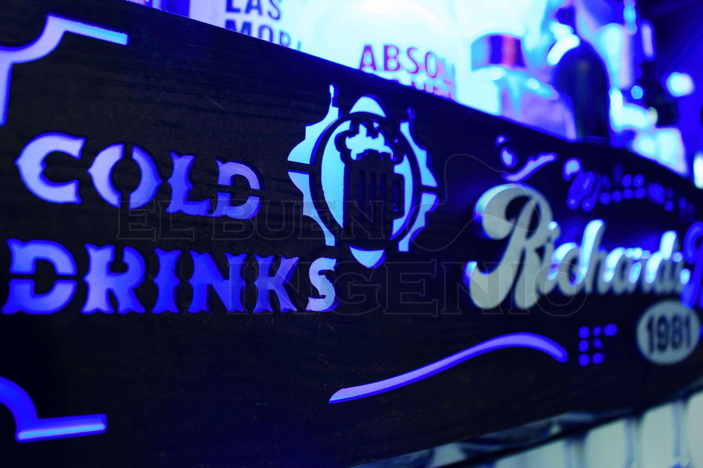 Bar Cava Cantina Moderna Leds Vinos Regalo Original Hombre Novio Personalizable