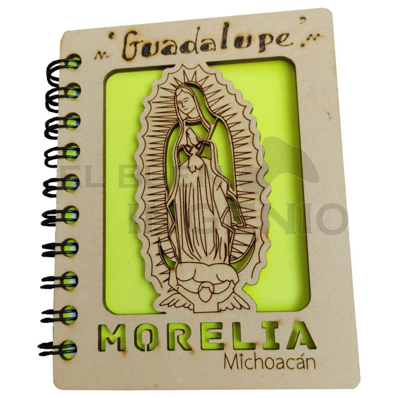 Recuerdo Virgen Guadalupe Portada Pasta Cuaderno Virgencita con Grabado