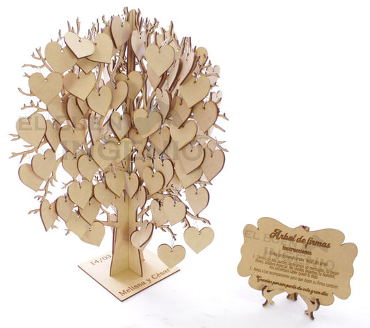 Arbol de firmas 200 corazones