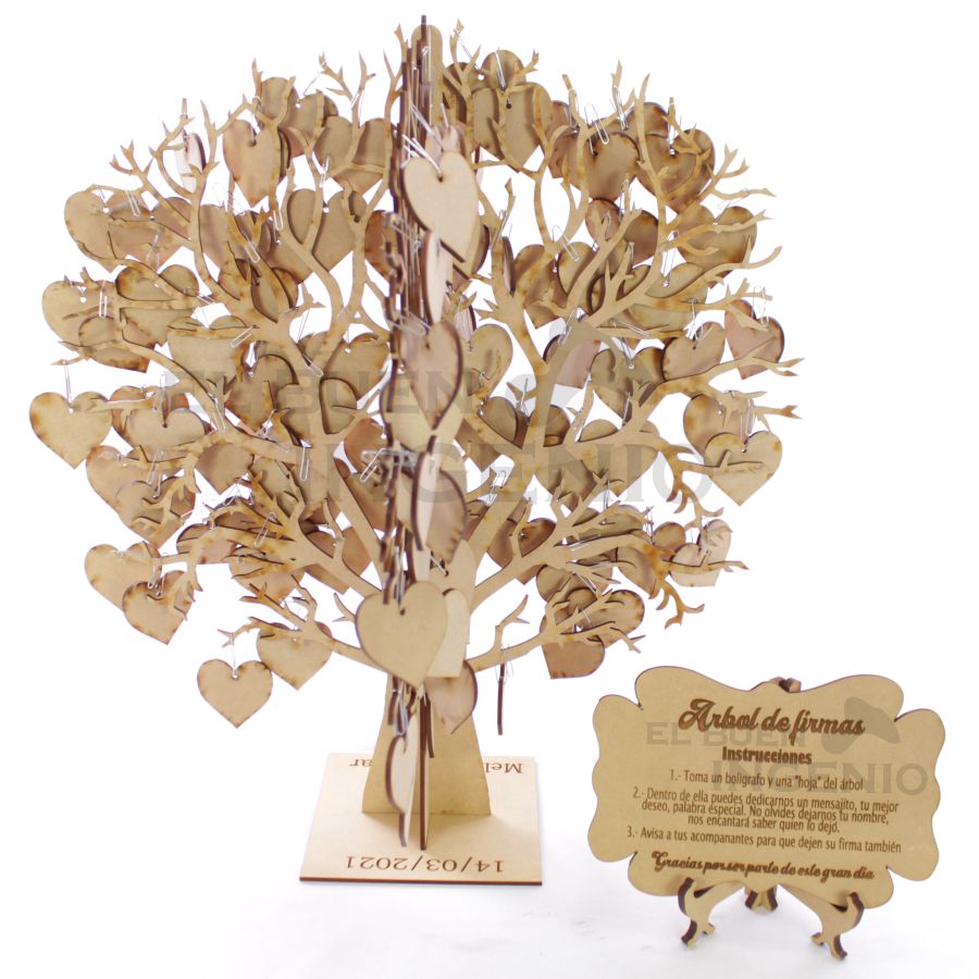 Arbol de firmas 200 corazones
