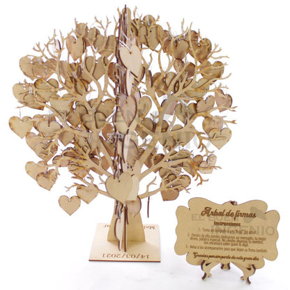 Arbol de firmas 200 corazones