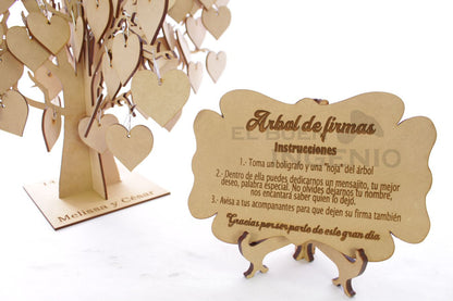 Arbol de firmas 200 corazones