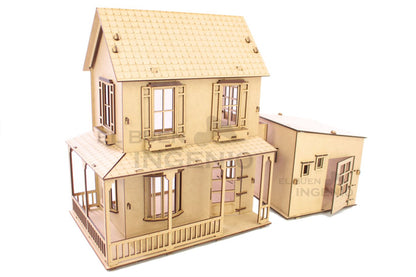 Set de baño para casas de muñecas de campo pequeñas