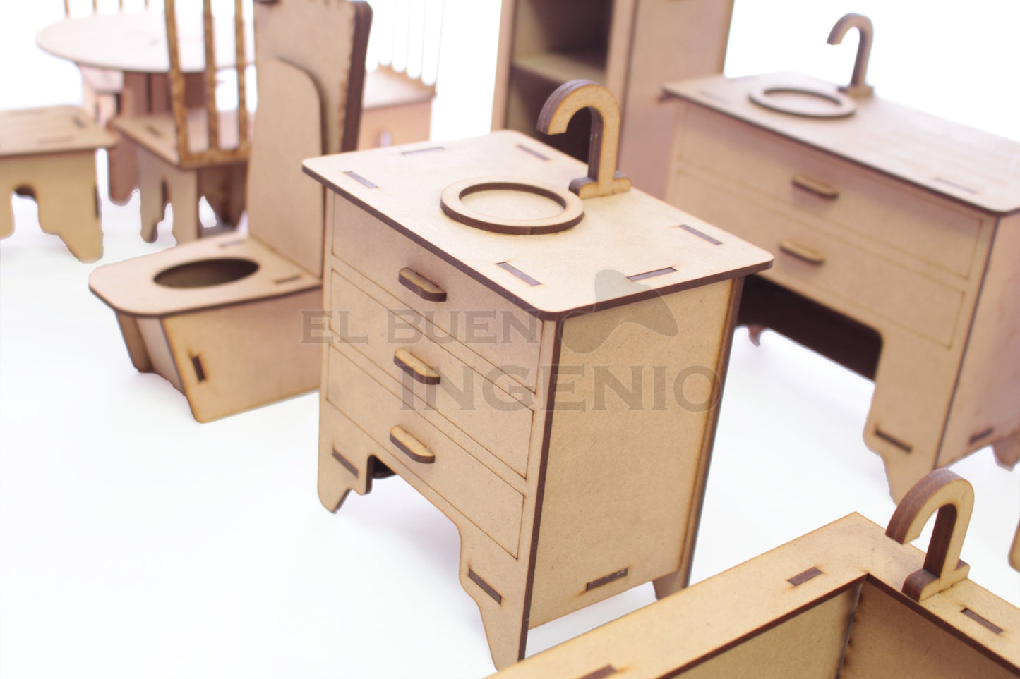 kit muebles para munecas barbies puertas abren