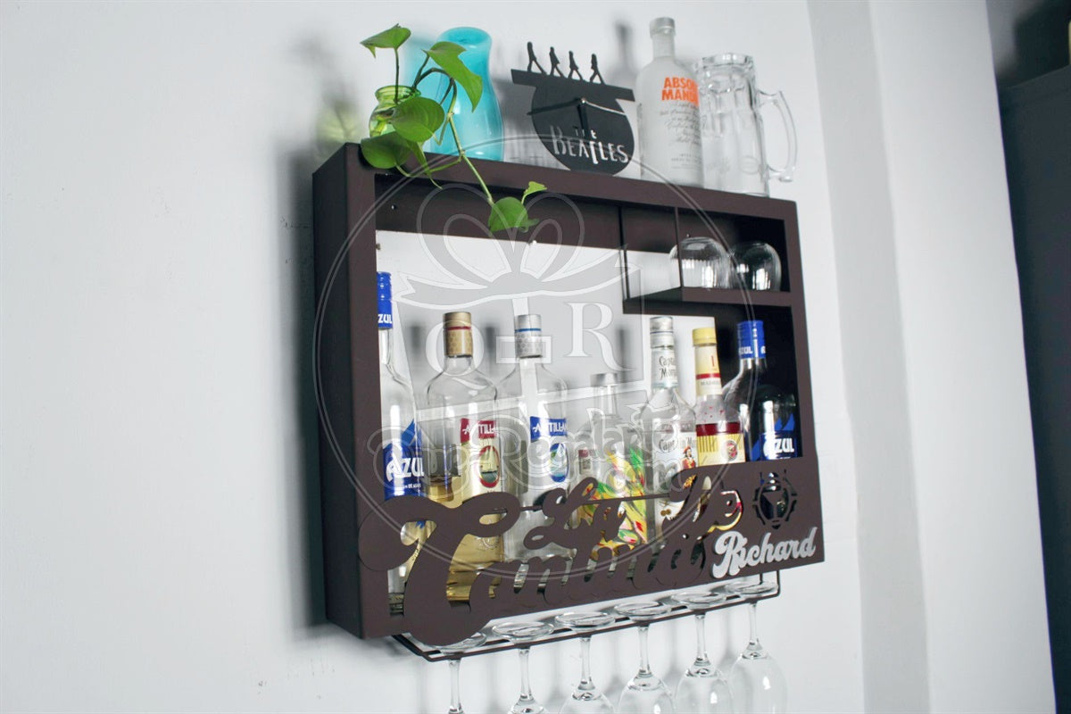Cantina Moderna Cantinera Bar Cava Porta Vinos Regalo Novio Color Negro