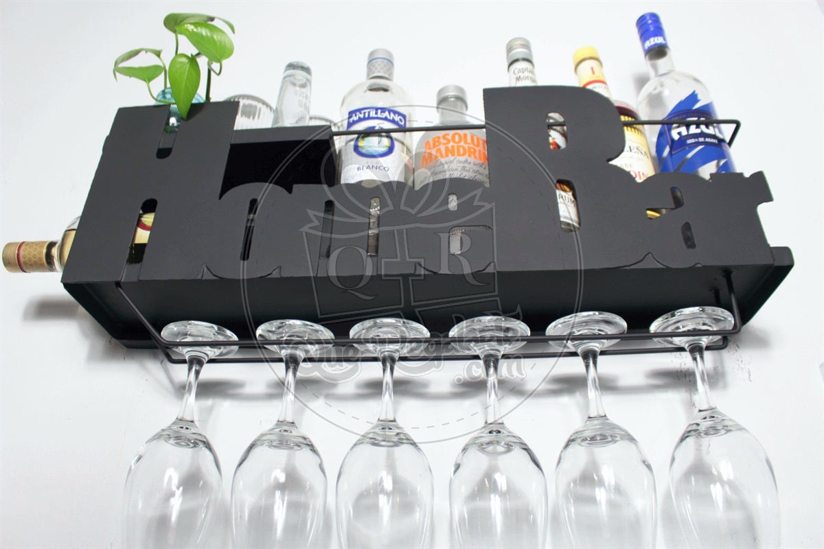 Mini Bar Cantina Moderna Repisa Vinos Regalo Novio Hombre Lr Negro