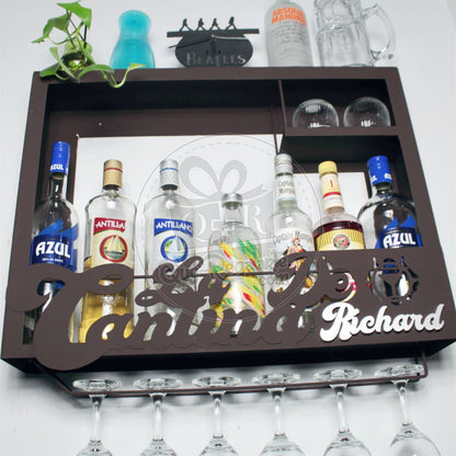 Cantina Moderna Cantinera Bar Cava Porta Vinos Regalo Novio Color Negro
