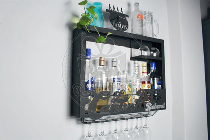 Cantina Moderna Cantinera Bar Cava Porta Vinos Regalo Novio Color Negro