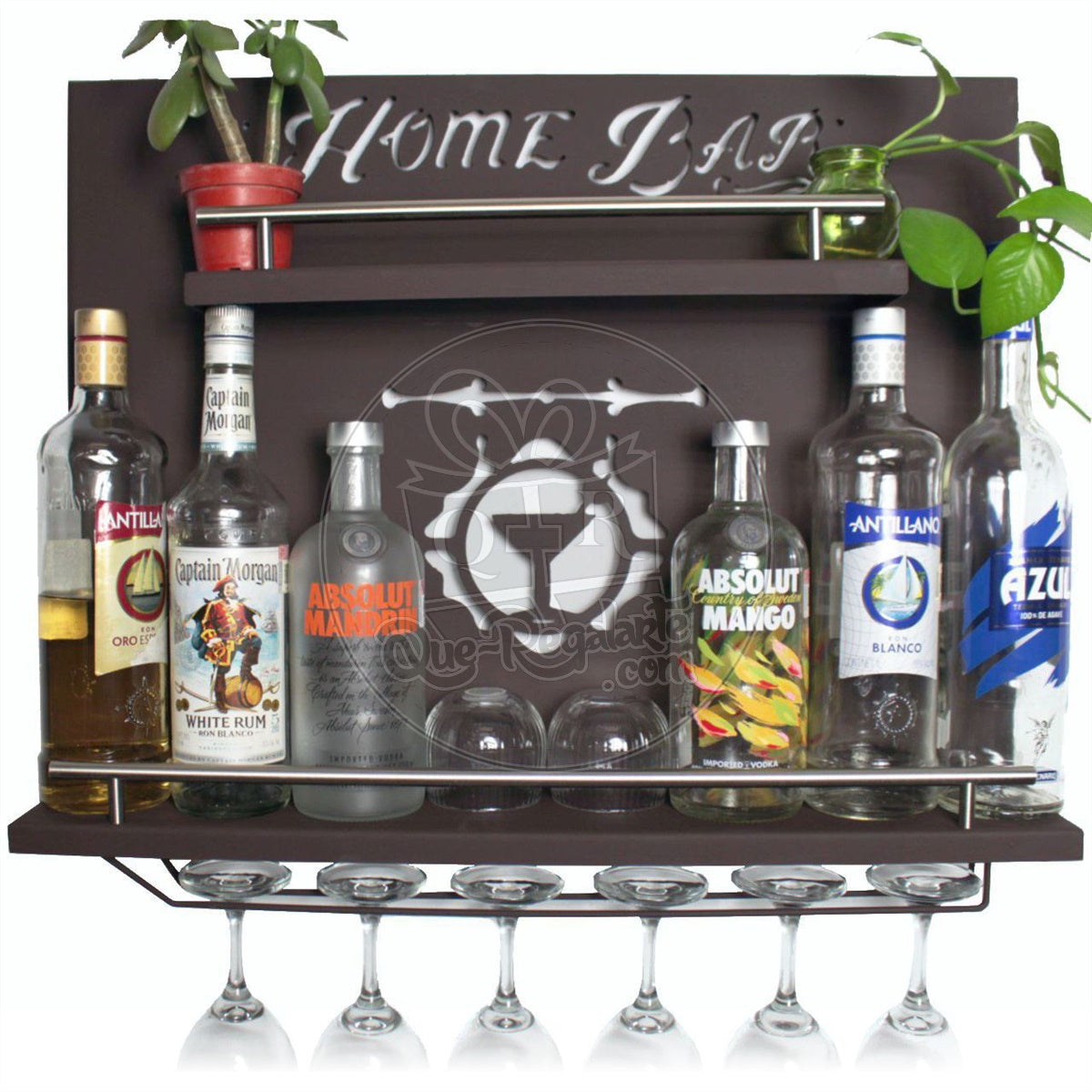 Led Bar Cantina Iluminada Multicolor Repisa Cantinera Cava Vinos Metalica