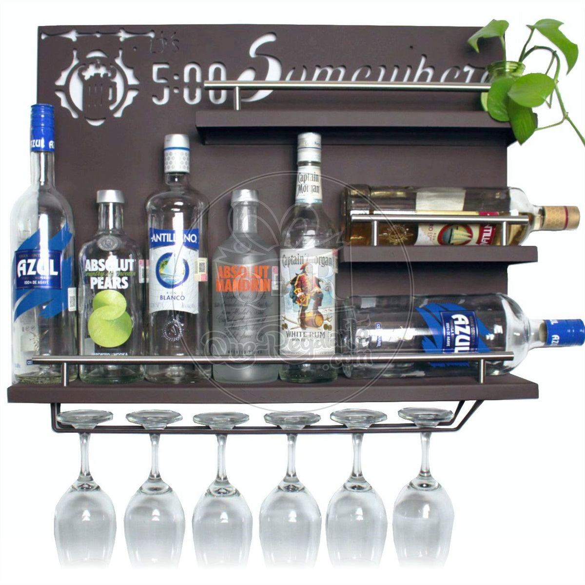 Led Bar Cantina Iluminada Multicolor Repisa Cantinera Cava Vinos Metalica