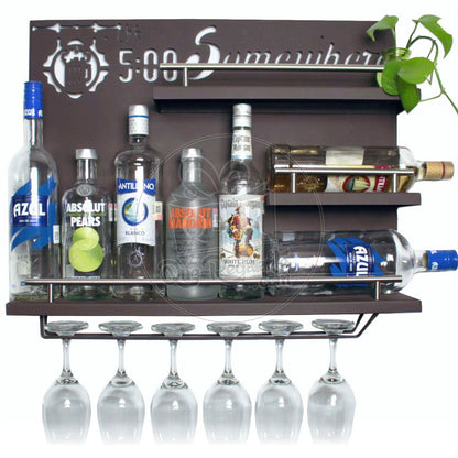 Led Bar Cantina Iluminada Multicolor Repisa Cantinera Cava Vinos Metalica