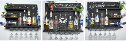 Cantina Led Bar Iluminacion Multicolor Cantinera Kit Tres Piezas Iluminadas