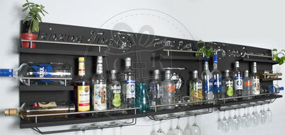 Bar Cantina Moderna Tres Piezas Cantinera Cava Porta Vinos Metal