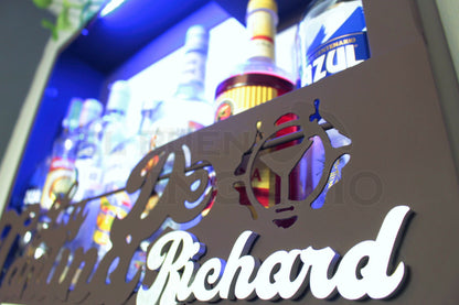Cava Cantina Moderna Leds Porta Vinos Regalo Metalica