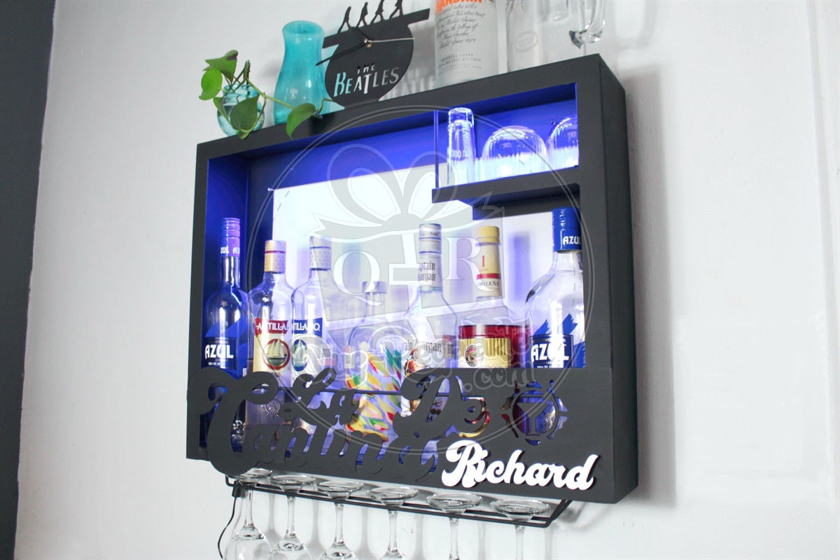Cantina Moderna Minibar Leds Multicolor Rgb Metalica Porta Vinos