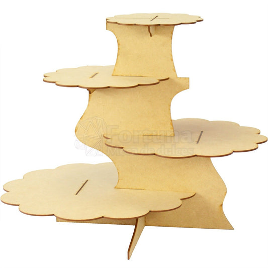 Base circular desfasada nube para cupcakes