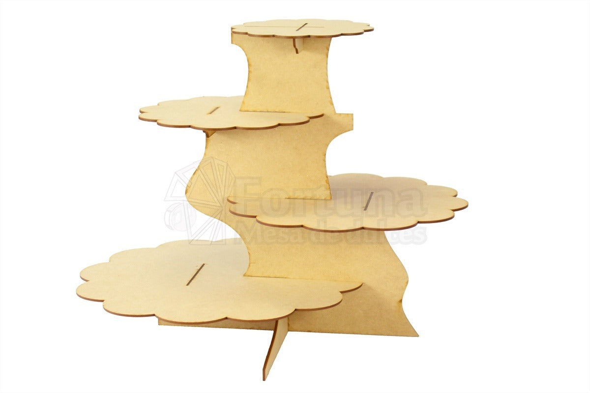Base circular desfasada nube para cupcakes