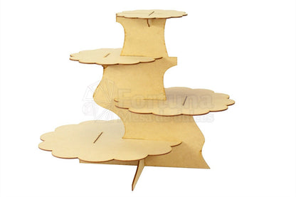 Base circular desfasada nube para cupcakes