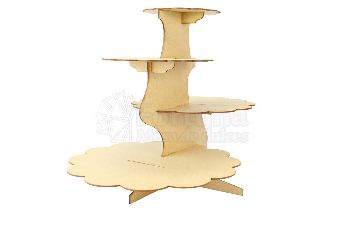 Base circular desfasada nube para cupcakes