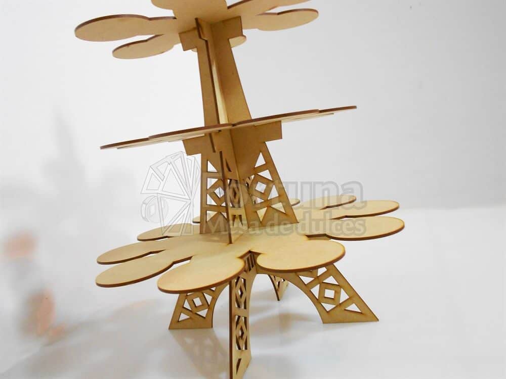 Base para cupcakes con el tema torre eiffel