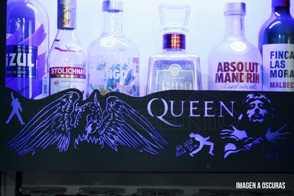 Cantina Queen Cava Moderna Led Freddie Mercury Porta Vinos Regalo Novio O Papa Bohemian Rhapsody Cantinera Minimalista