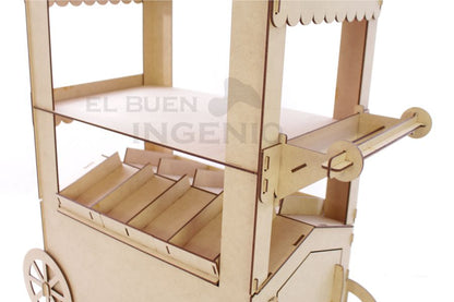 Carrito para mesa de dulces a escala 1:2