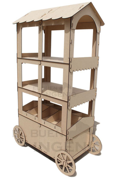 Carrito para mesa de dulces Tamaño real