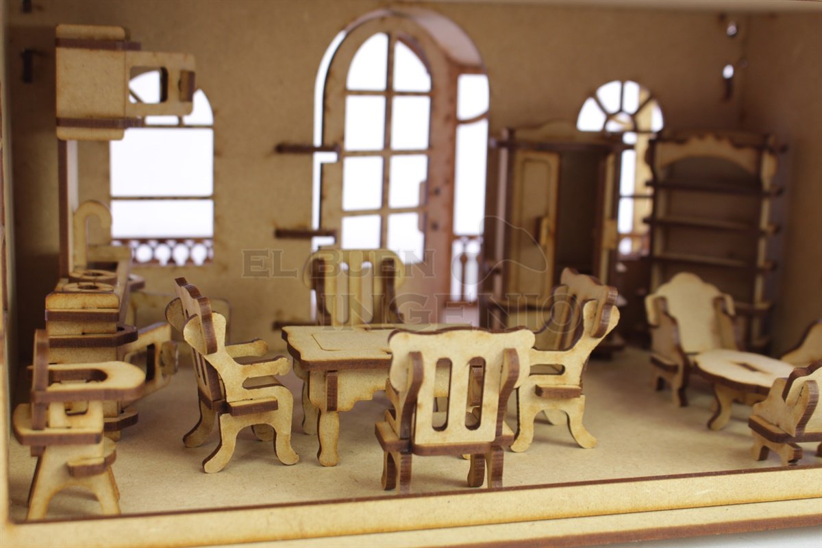 comedor para casa de muñecas