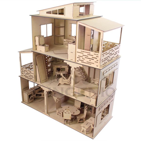 Casa de Barbie Moderna con muebles incluidos