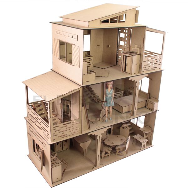 Casa de Barbie Moderna con muebles incluidos