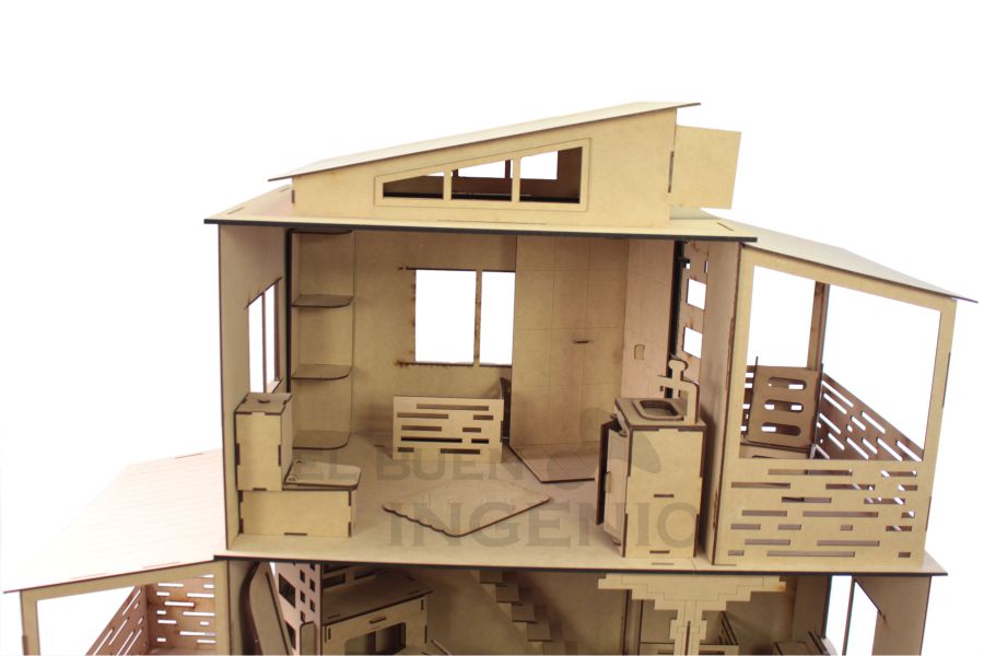 Casa de Barbie Moderna con muebles incluidos