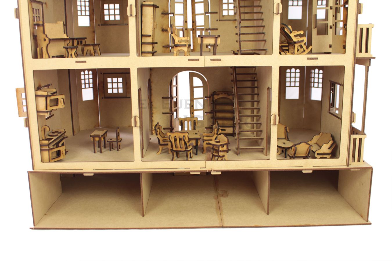 Casa de muñecas Mansion 1 con muebles set 35 piezas